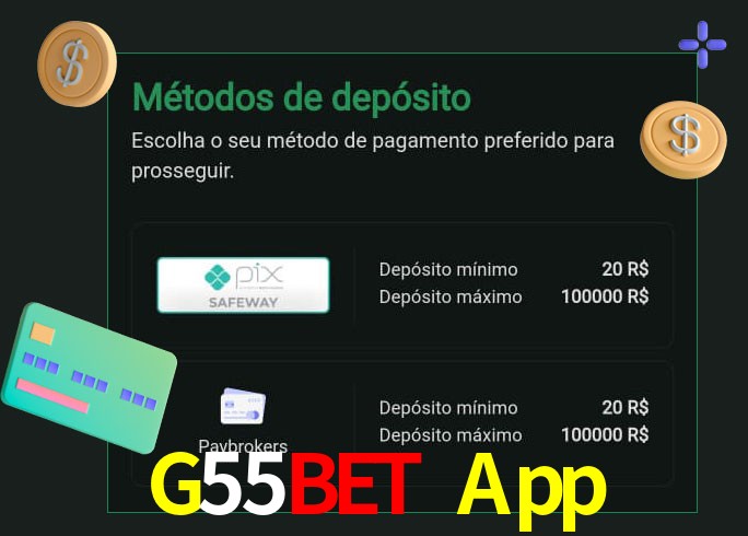 O cassino G55Bet App oferece uma grande variedade de métodos de pagamento
